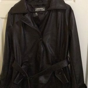 Dark brown leather jacket